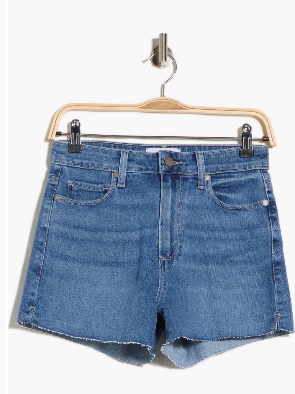 PAIGE Margot High Rise Blue Denim Cutoff Shorts Size 27 NWT NEW